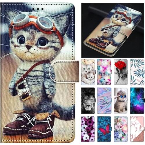 P30 P40 Lite Leather Flip Wallet Phone Case on For Coque Huawei P 40 Lite E P30 Pro P30Lite P20 P10 P9 P8 Lite 2017 Case Cover