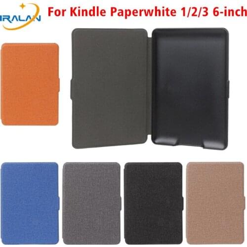 Case For funda Kindle Paperwhite 1 2 3 6'' Cover Slim Auto Wake up/Sleep Smart PU Case for Kindle Paperwhite 3 capa+Film+Stylus