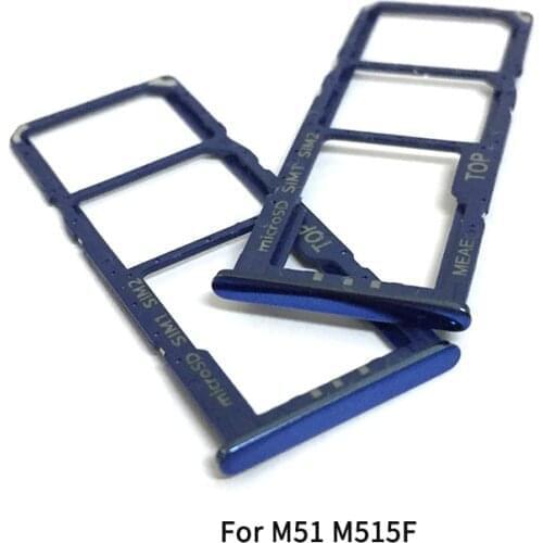 10PCS Sim Tray Holder For Samsung Galaxy M51 M515F SIM Card Tray Slot Holder Adapter Socket Repair Parts