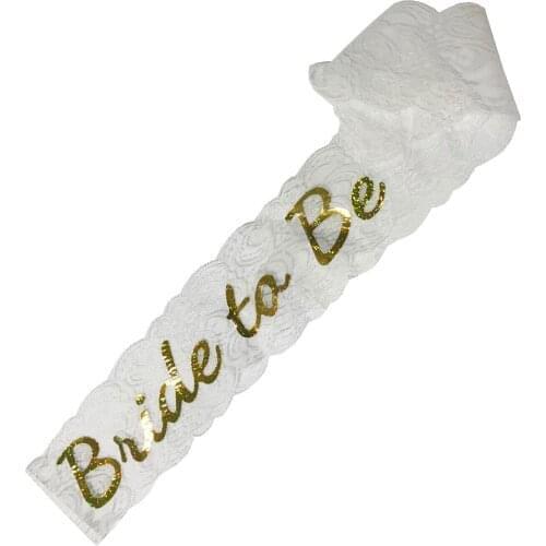To Be PARTİKULESİBrıde Belt White Ruched Gold Color Written wedding bride mariage хна henna