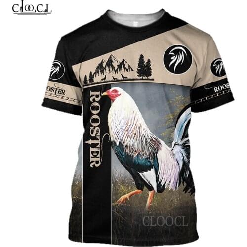 HX Newest Popular Animal Rooster Colorful Men Women Tshirt 3D Print Summer Harajuku Hip Hop Streetwear Pullover Drop Shipping