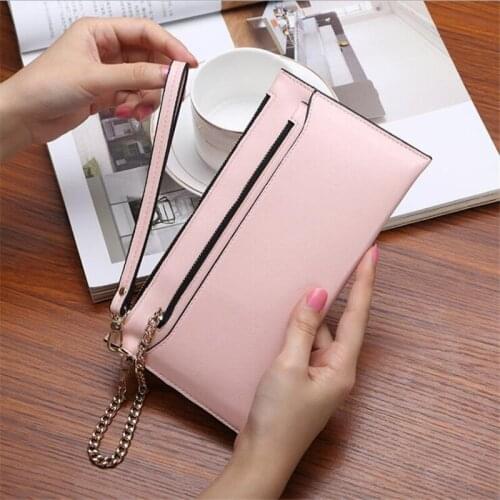 Women Wallets Cute Little Fresh Lady Solid Color Long Wallet Handbag Female Wallet Card Package Billetera Mujer