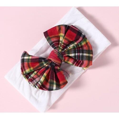Summer Bow Baby Headbands for Kids Girl Bowknot Hairband Printed Elastic Nylon Hair Bands Baby Hair Accessories
