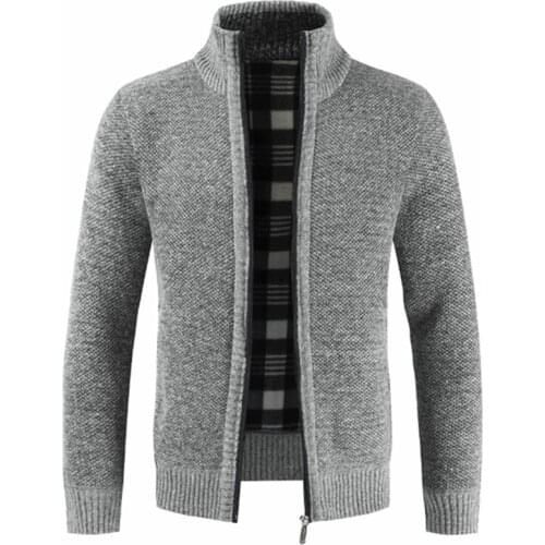 2021 Jaqueta Masculino Autumn Winter New Mens Jacket Slim Fit Stand Collar Zipper Jacket Men Solid Cotton Thick Warm Jacket Men