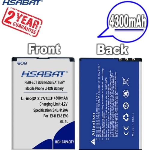New Arrival [ HSABAT ] 4200mAh BP-4L Replacement Battery for Nokia E61i E63 E90 E95 E72 E52 E71 6650F N810 N97