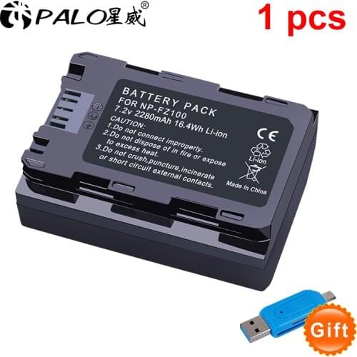 PALO 2280mAh NP-FZ100 NP FZ100 Battery For Sony NP-FZ100, BC-QZ1 Alpha 9, A7RIII, ILCE-7RM3, A9, Sony A9R Sony Alpha 9S A6600