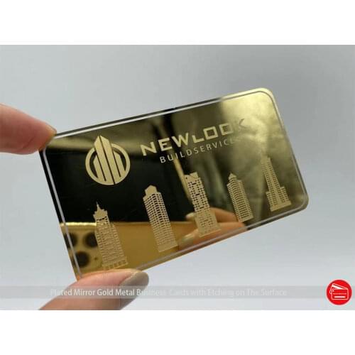 Engraved metal gold card