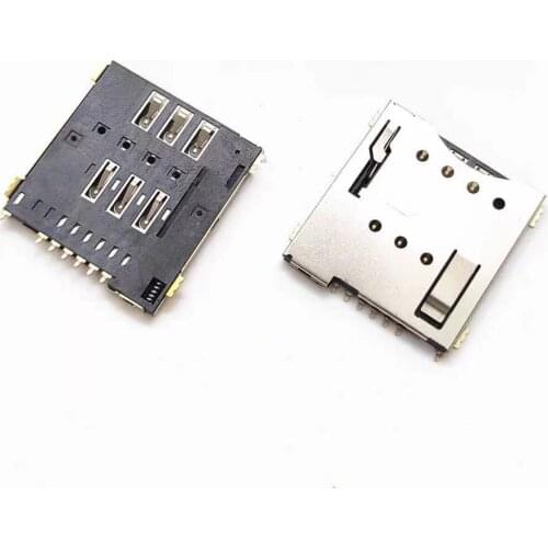 Micro SIM Card Connector MUP-C792 Original 10pcs Socket Patch Self-piercing 6 +1 P SIM Card Slot Socket YOINNOVATI