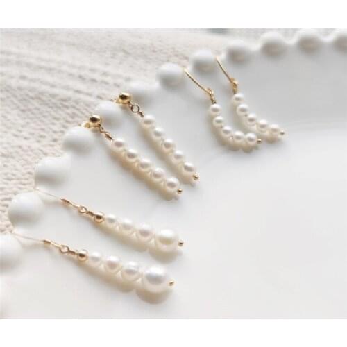 Real Natural Pearl Earrings 14K Gold Filled Pearl Earrings Handmade Gold Jewelry Boho Oorbellen Brinco Vintage Women Jewelry