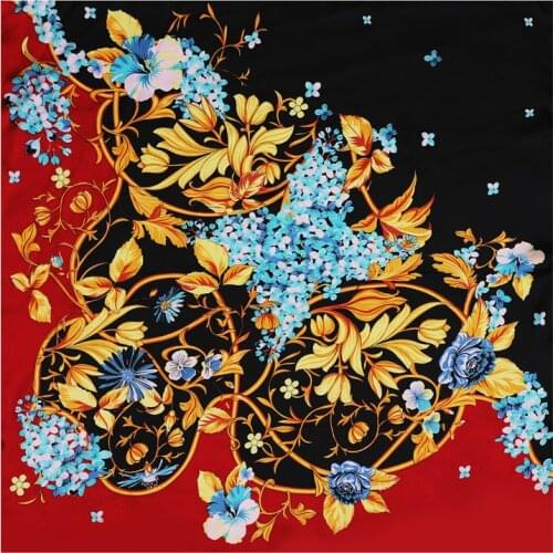 Silk Square Scarf Summer Head Hijab Wraps Fashion Lady Print Shawl Bandana Headband Female Hair Foulard Women Neckerchief New