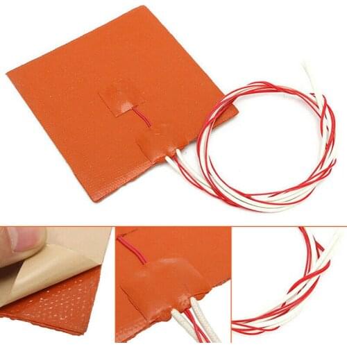 120x120mm 12V 120W Silicone Heater Pad 3D Printer Heated Bed Heating Mat Printer Supplies EM88