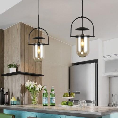 Modern Led Glass Pendant Light Suspend Led Pendant Lamp Kitchen Hanging Lamps for Living Room Bedroom Dining Fixture