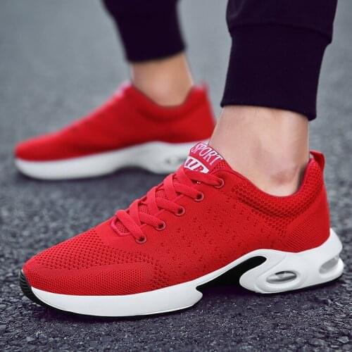 YIQITAZER 2019 New Fashion Adult Height Increasing Cool Mesh Casual Men Shoes, Breathable Massage Sweat-Absorbant Shoes Man Red