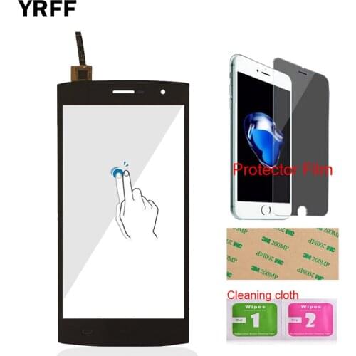 YRFF 5.5'' Mobile Phone For Homtom HT7 Pro Touch Screen Digitizer Panel Front Glass Len Sensor Tool Free Protector Film Adhesive