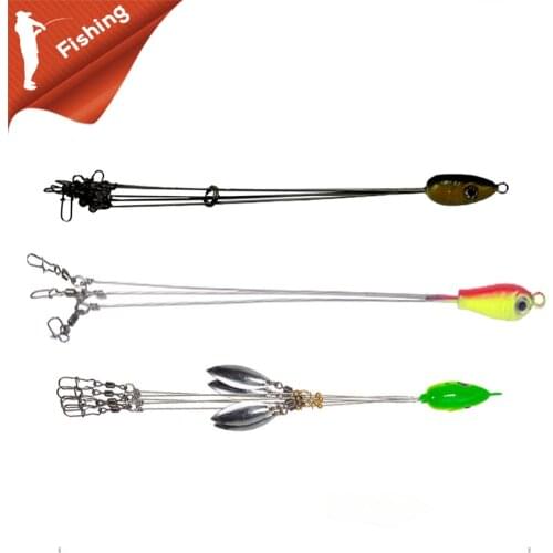 Umbrella Fish Attract Rig 3/5 Arms Alabama Rig Head Swim Ace Bas with Swivel Snap Connector Minnow Fish Group Extend Loks