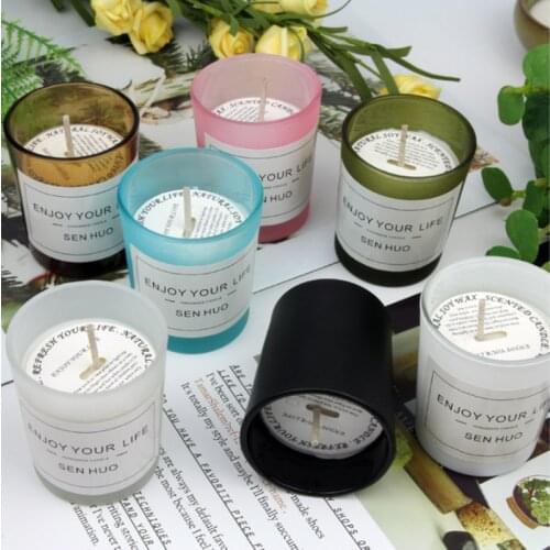 1PCS Pure Natural Soy Wax Scented Candle Essential Oil Candle Scents Aromatherapy Candle Burning Oil Soy Wax Candle