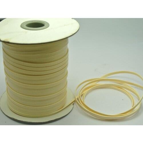 100 Yards Ivory FLAT Korean Waxed Cord Craft Lace String Thread 4mm