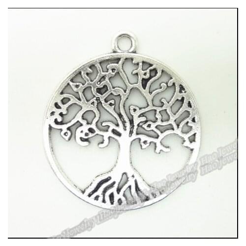 25 pcs Vintage Charms Flower Pendant Antique silver Fit Bracelets Necklace DIY Metal Jewelry Making