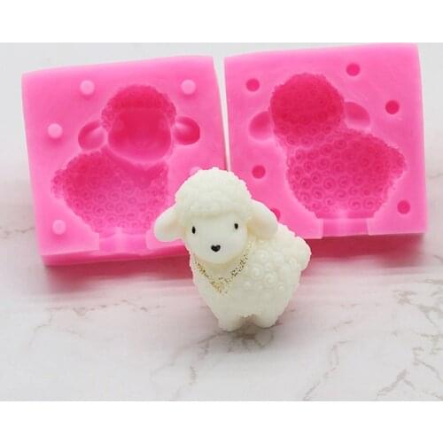 3D Cute Cartoon Lamb Silicone Mould Fondant Cake Decorating Mold Sugarcraft Chocolate Baking Tool Kitchenware For Cake Gumpaste