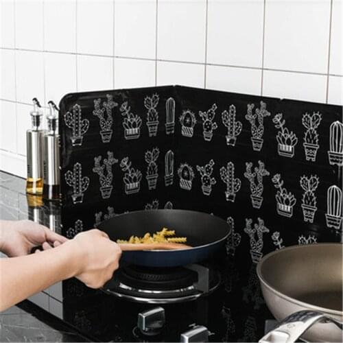 Aluminium Oil Baffle Kitchen Gadgets Screens Plate Heat Insulation Resistant Roasting Household Splash Proof Kitchen Cooking