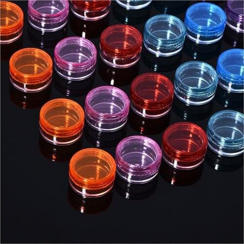 50 Pieces Plastic Pot Jars Empty Cosmetic Container with Lid for Creams Sample Make-up Storage, 5 g, 10 Colors Spray Perfume