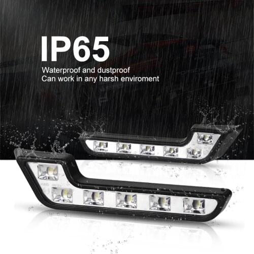 2x DRL LED Daytime Running Lights for Cars Auto Waterproof LED Driving Lights Fog Lamps Car Styling 12V
