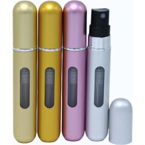 Spray Perfume Bottle 8ml Small Containers Refillable Metal Bottles Makeup Sub-bottle Travel Portable Sample Jar