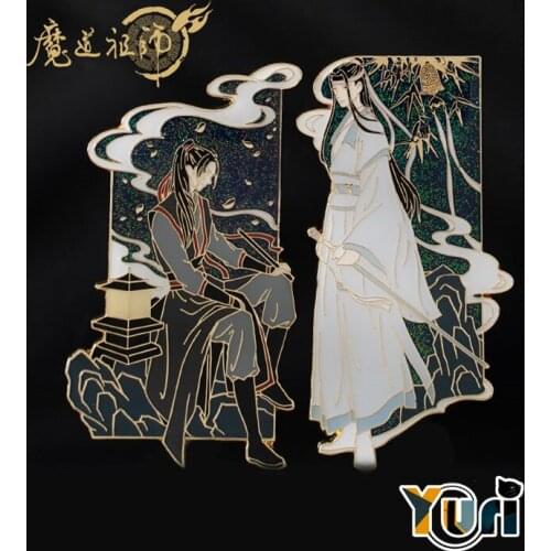 Grandmaster of Demonic Cultivation Original Wei Wuxian Lan Wangji MDZS Spring Metal Badge Brooch Pin Cosplay C Pre Sale In Sep