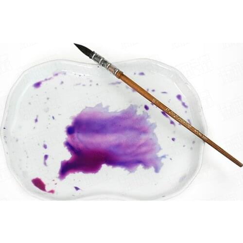 Ceramic palette Watercolor Painting Dish banana fan White Porcelain Color Palette Office profession painting Art Supplies