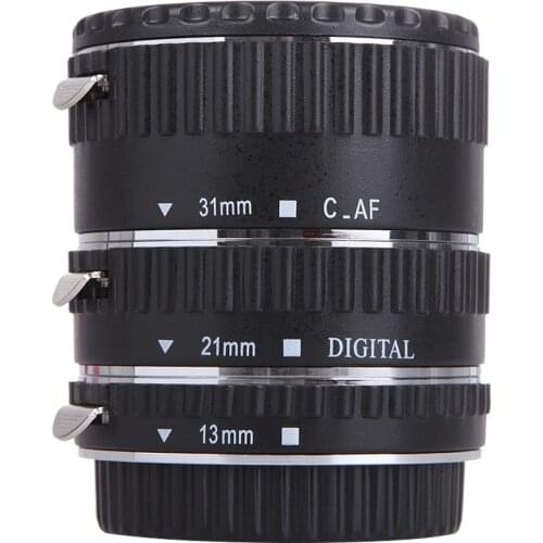 Macro Extension Tube Set 3-Piece 13/21/1mm Auto Focus AF Macro Lens Extension Tube Close Up for Canon EOS EF EF-S Camera
