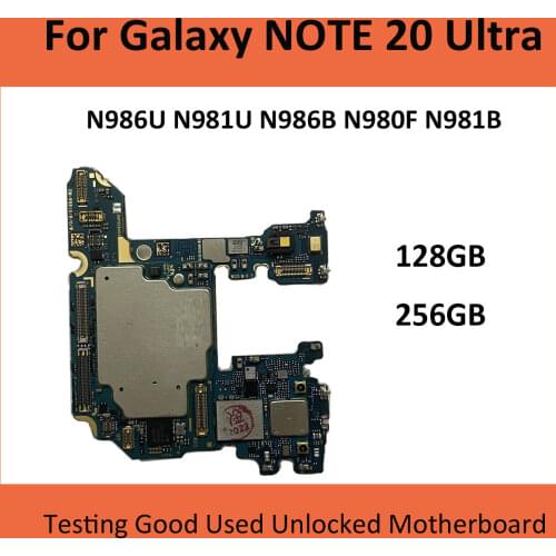 For Samsung Galaxy NOTE 20 5G Ultra N980F N981B N986B N981U N986U N985F Motherboard Unlocked Full Chips Installed OS 4G 5G