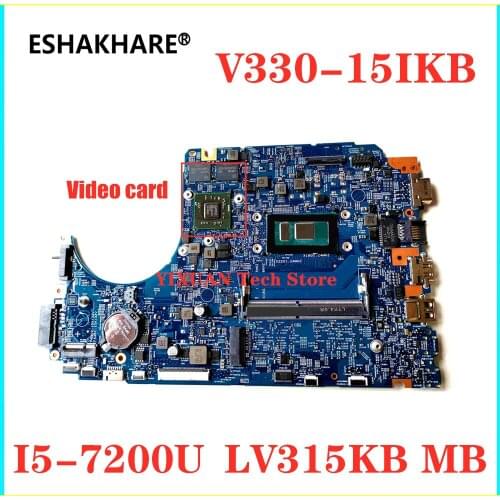 LV315KB MB 17807-3 448.0DC04.0031 Motherboard For Lenovo V330-15IKB Laptop Motherboard I5-7200U with video card 100% test intact
