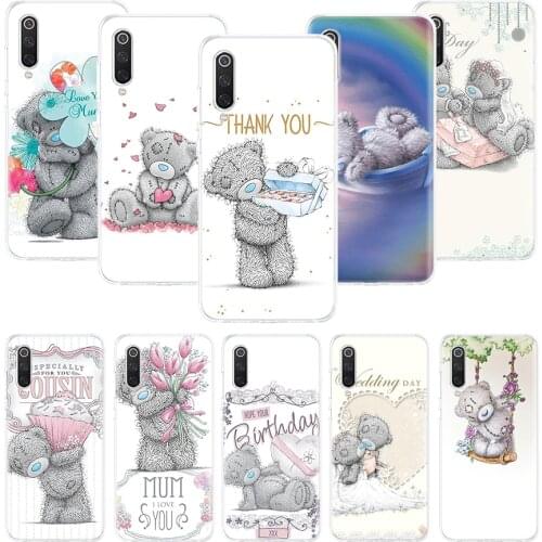 Teddy Me To You Bear cute Phone Case For Xiaomi Mi Note 10 11 9 8 10T 9T CC9 A1 A2 A3 5X 6X Pocophone F1 X3 F2 Pro Lite Coque Co