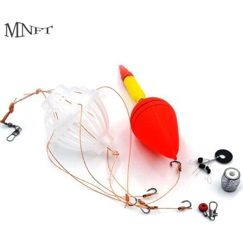 MNFT 2Sets In Box Sea Monster With Strong Hook Set Silver Carp Fishing Float Bobber Bait Cage Tackle Sets Box