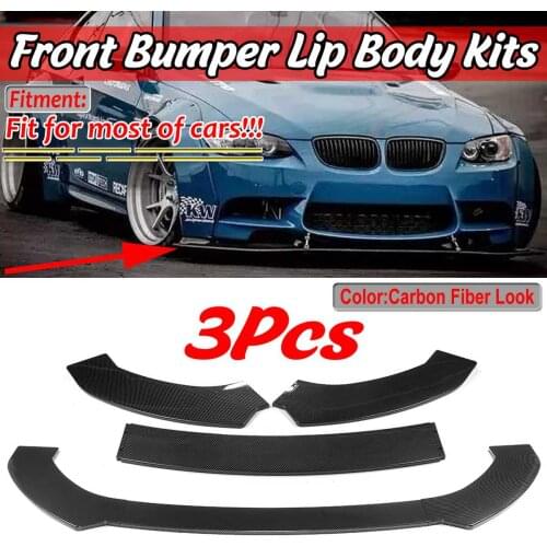 A Set Universal Car Front Lip Splitter Chin Bumper Diffuser Body Kits For BMW E90 E92 F82 F80 For Mazda CX3 CX5 CX4 For Toyota