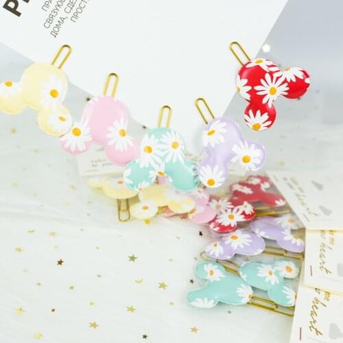 New packing 2Pcs/lot Cute Colored cartoon Paper Clip Metal Bookmark Home Decoration Gift Stationery School Office Supply