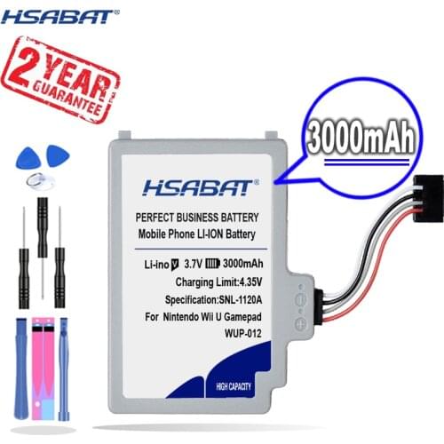 New Arrival [ HSABAT ] 3000mAh Replacement Battery for Nintendo for Wii U Controller WUP-012 WUP-010