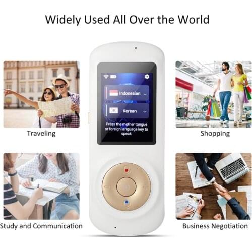 New 70 Languages Smart Translator Portable Touch Dual Microphone Noise Reduction Smart Voice Text Recording Camera Translator