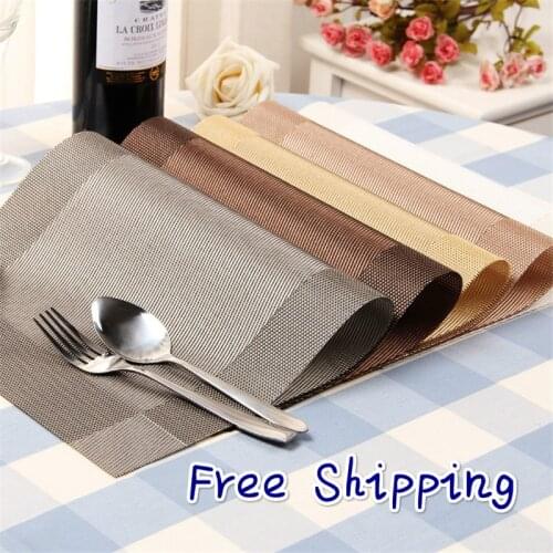 Coasters for 30x45cm Table placemat Rectangle PVC For hot pot holder Decorative Placemats pad mad Drying mats Individual Coaster