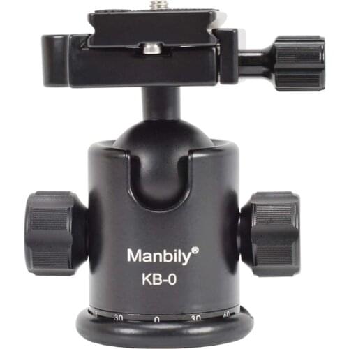 Manbily KB-0 Professional Tripod Heads,Universal Ball Head with Fast Mounting Plate,Camera Tripod Head for Canon Nikon DSLR