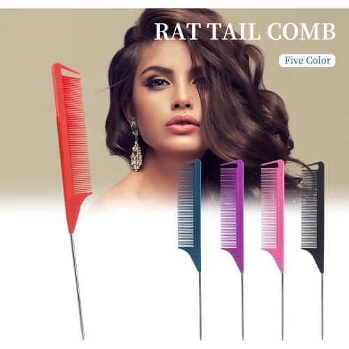 Salon Fine-Tooth Hair Styling Comb Anti-Static Hair Style Rat Tail Comb Professional Styling Beauty Tools Haircut Accessories
