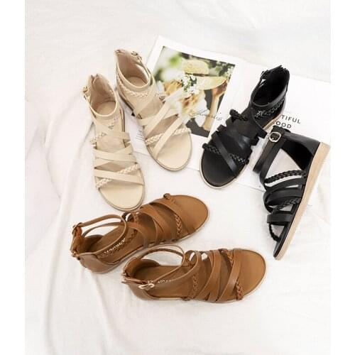 Womens sandals 2021 summer outdoor beach Flip-flops casual back zipper fashion fighter sandals Womens Flat casual womens shoe