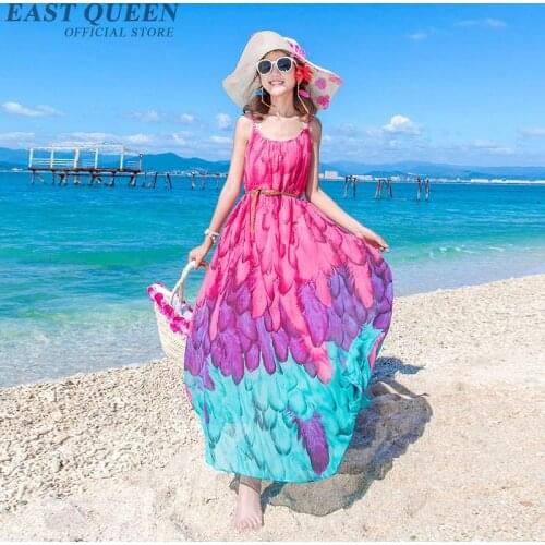 Sundress female summer long women Boho chic mexican sexy dress hippie bohemian elegant beach floral ladies dress KK2033