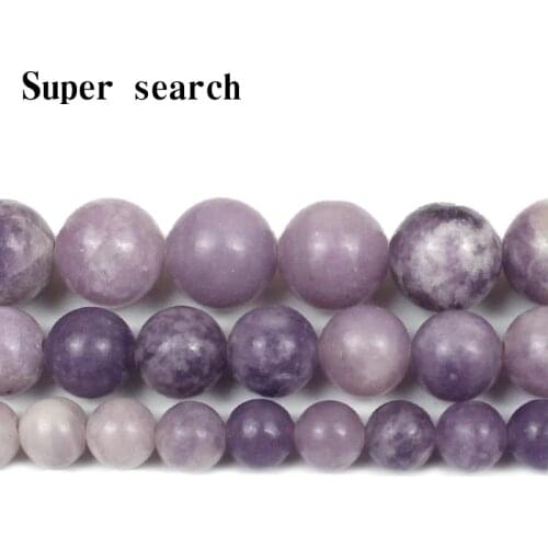 Natural Stone Purple Heart No Added Coloring Round Loose Spacer Beads For Jewelry Making Diy Elegant Bracelet Necklace Earring