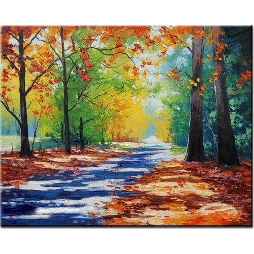 NEW 100% hand painted modern decorative oil painting on canvas wall art landscape picture for living room unique 161811