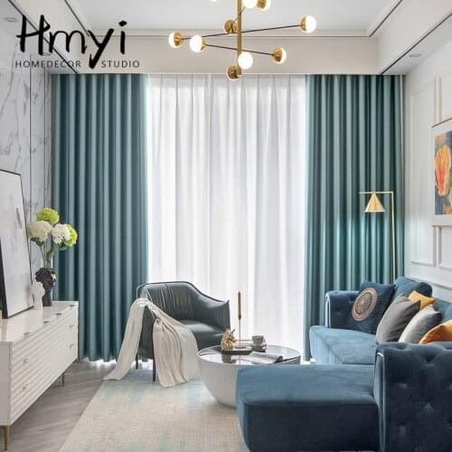 Modern Blackout Curtains For Living Room Window Curtains For Bedroom Kitchen Curtains Fabric Luxury Finished Blind Drapes