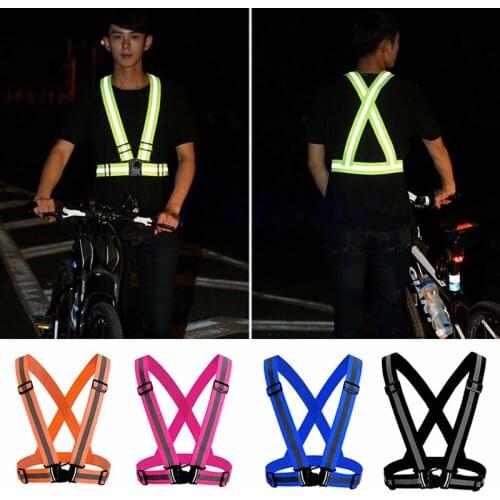 Highlight Reflective Straps Night Running Riding Clothing Vest Adjustable Safety Vest Elastic Band For Adults and Children