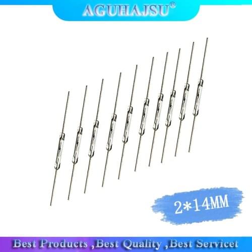 10pcs N/O Reed switch Magnetic Switch 2 * 14mm Normally Open Magnetic Induction switch For Arduino