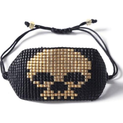 BLUESTAR Fashion MIYUKI Bead Bracelet For Women Skull Femme Pulseras Mujer Moda Handmade Woven Bead