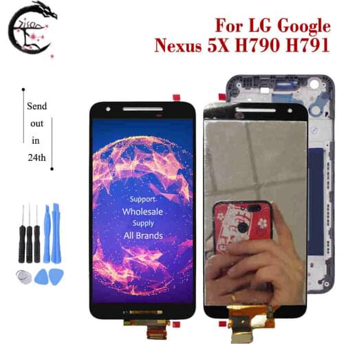 LCD With Frame For LG Google Nexus 5X H790 H791 LCD Full Display Screen Touch Sensor Digitizer Assembly Nexus5X Display 5.2 inch